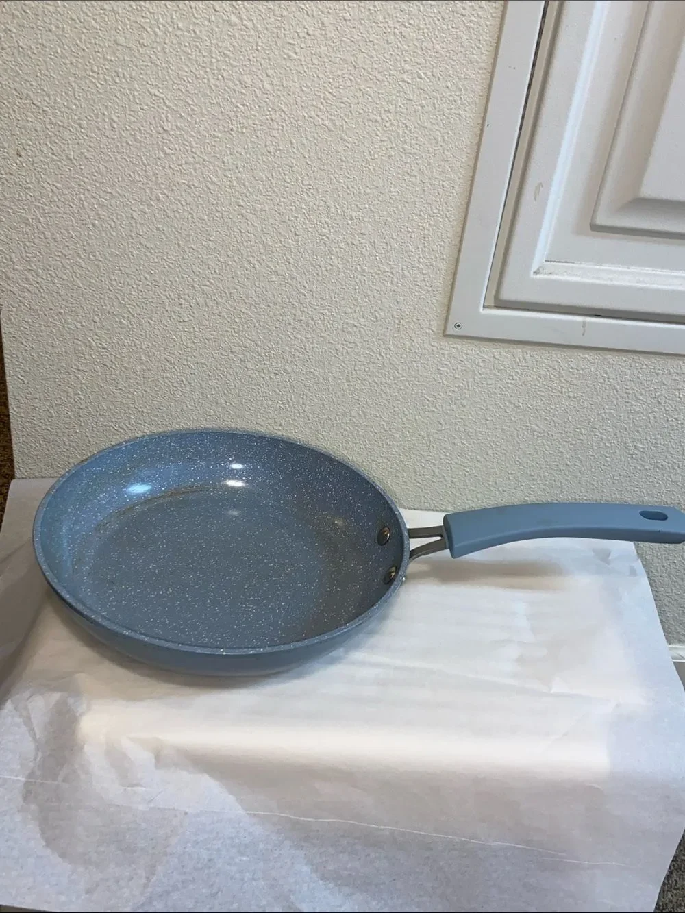 Revolution Powder Blue Nonstick Fry Pan with Soft-Touch Handle Size Medium